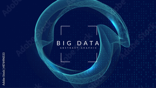 Quantum Background. Intelligence concept: futuristic computer. Partial cover of a network banner. Analytical patterns for mobile security. Tech Background.