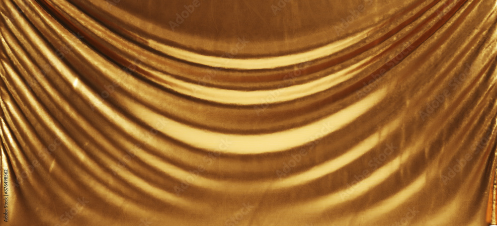 Golden medieval banner isolated on a white background Golden medieval banner isolated on a white background