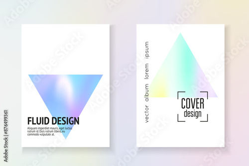 Gradient Mesh. Blue Geometry Label. Colourful Pearl Template. Digital Design. Neon Shape. Color Presentation. Fashion Concept. Pink Gradient Mesh