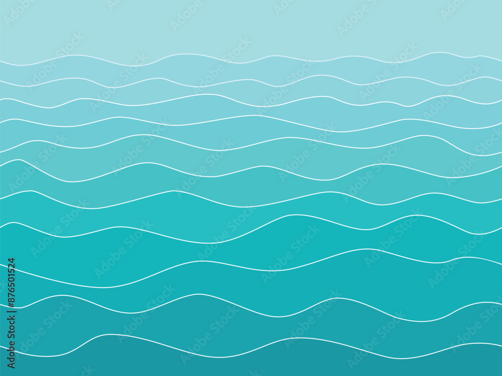 Fototapeta premium Seamless abstract blue and white sea background. Vector blue weave