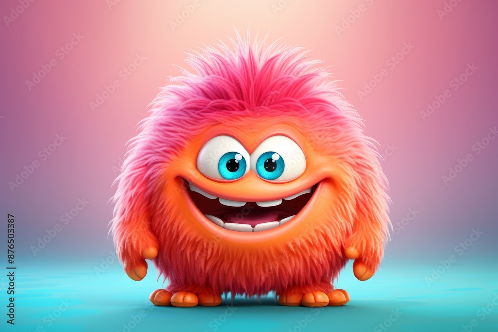 Cute 3D cartoon monster Cute 3D cartoon monster
