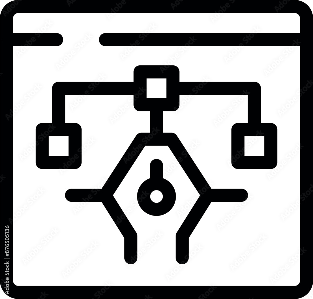 Website window displaying a scheme of an algorithm being developed Website window displaying a scheme of an algorithm being developed