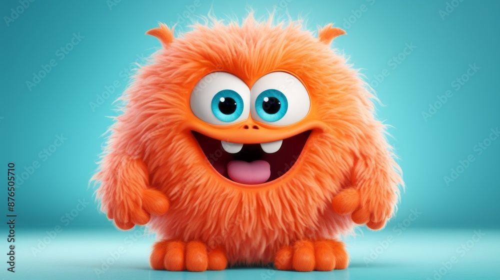 Cute 3D cartoon monster