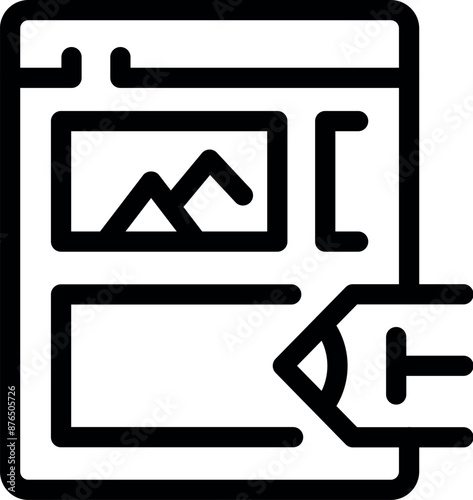 Web developer is working with a content management system, adding a photo to a website layout