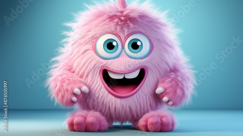 Cute 3D cartoon monster