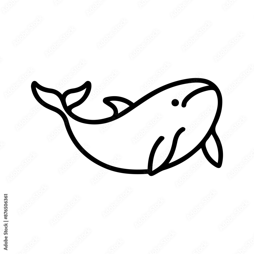 Whale icon or modern line symbol. Vector line art and icon design with bold outline. Black and white Pixel Perfect minimalistic symbol isolated white background. Silhouette simple thin sign Whale icon or modern line symbol. Vector line art and icon design with bold outline. Black and white Pixel Perfect minimalistic symbol isolated white background. Silhouette simple thin sign