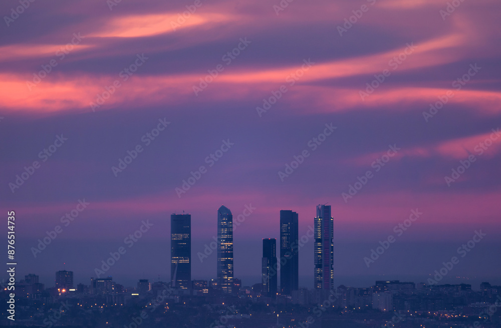 Fototapeta premium CBD Madrid Cuatro Torres Business Área