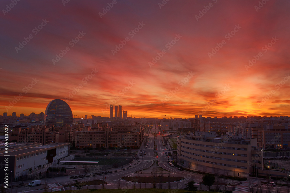 Fototapeta premium CBD Madrid Cuatro Torres Business Área