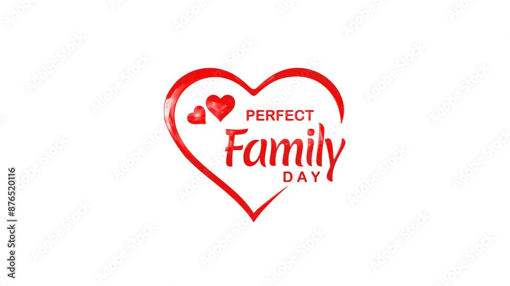 Perfect Family Day Text Animation. Great for Perfect Family Day Celebrations with transparent background, for banner, social media feed wallpaper stories Perfect Family Day Text Animation. Great for Perfect Family Day Celebrations with transparent background, for banner, social media feed wallpaper stories