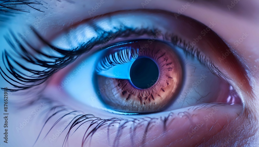 Fototapeta premium Close-up of a Persons Blue Eye