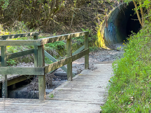 A tunnel in the Chlapowska valley under a historic road, an approximately 100-year-old 