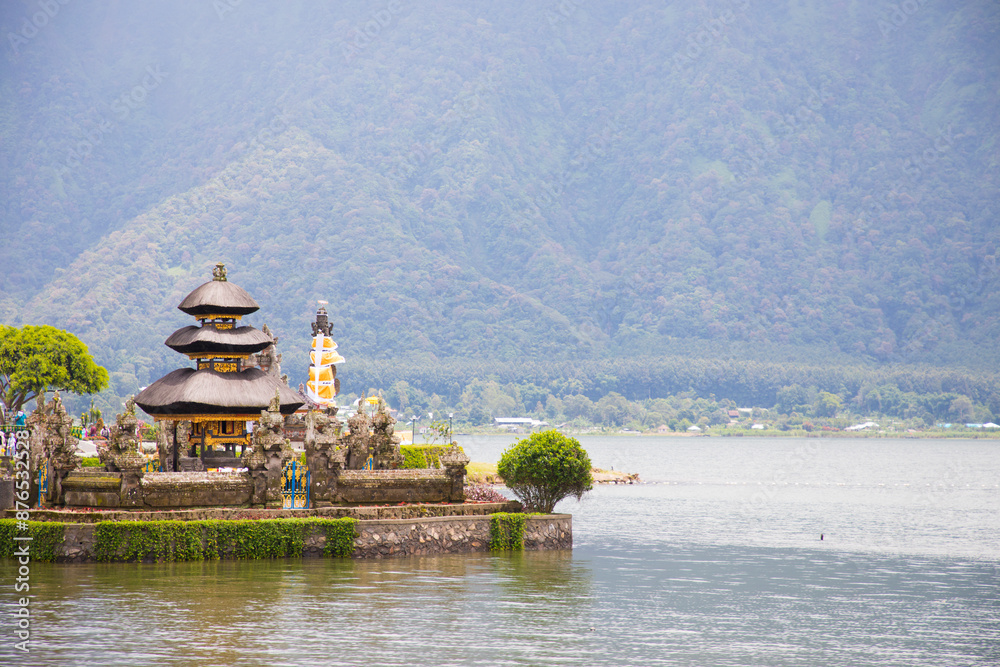 Beautiful view of Ulun Danu Beratan Temple in Bali Island in Bali Island, Indonesia