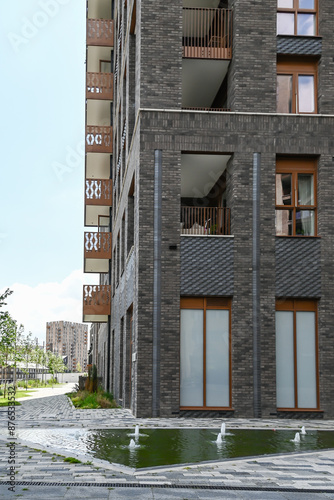 Teal point modern accommodation homes along the River Roding in Barking, East London : London, UK, 24 May 2024 