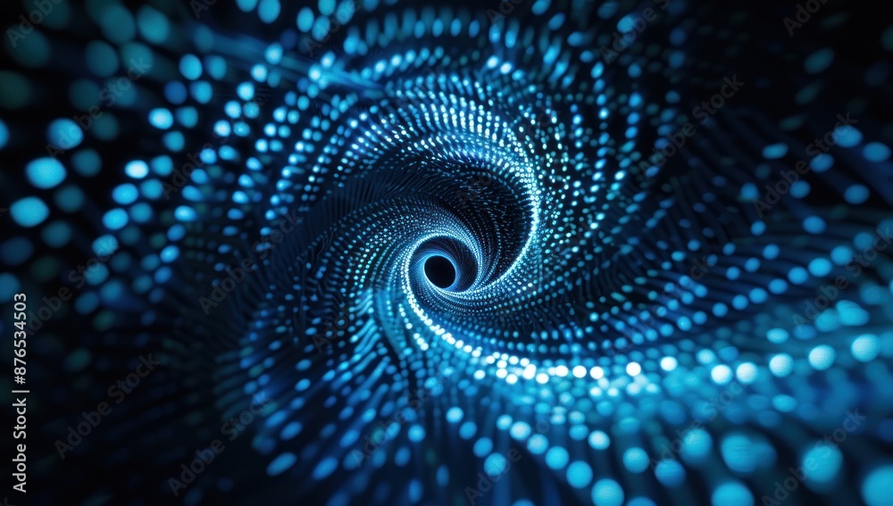 Abstract Blue Swirling Tunnel Abstract Blue Swirling Tunnel