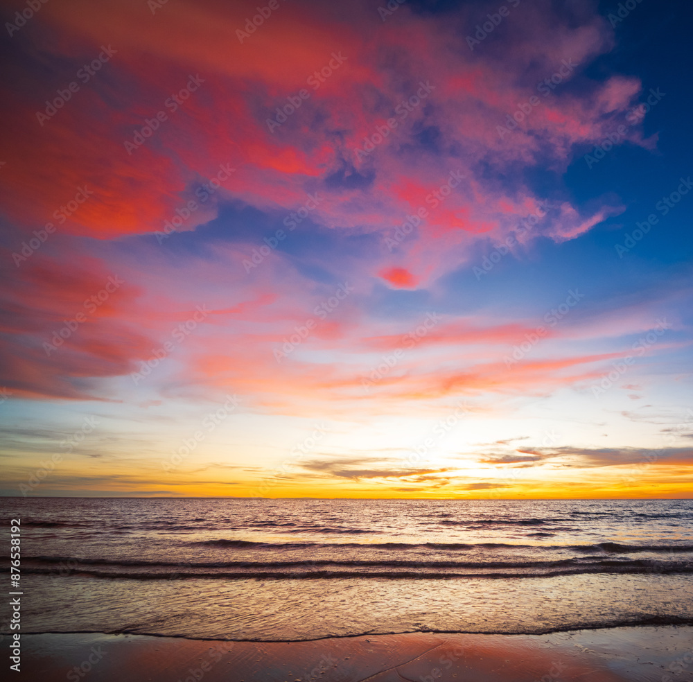 Vertical landscape sunset look view horizon summer sea beach nobody wind soft wave cool holiday calm sky cloud evening day time calm nature tropical beautiful ocean water travel island Thailand Vertical landscape sunset look view horizon summer sea beach nobody wind soft wave cool holiday calm sky cloud evening day time calm nature tropical beautiful ocean water travel island Thailand
