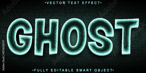 Cartoon Ghost Vector Fully Editable Smart Object Text Effect