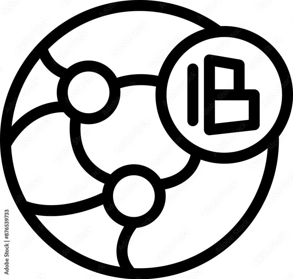 Global database network is connecting computers worldwide, symbolizing global connectivity and data exchange