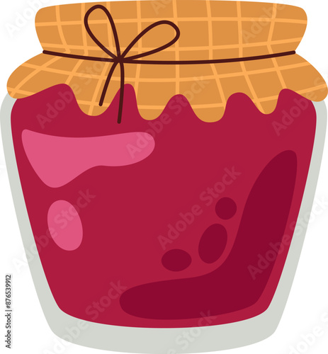 Jar With Cranberries Jam