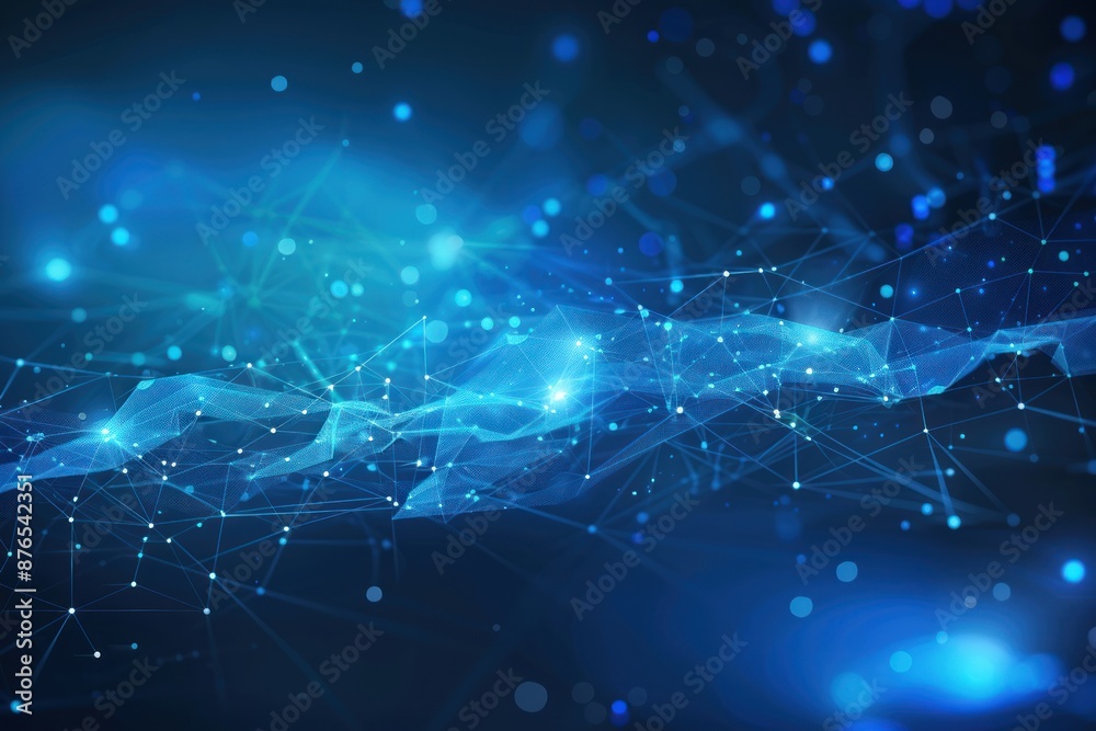 Fototapeta premium Abstract Blue Network Design