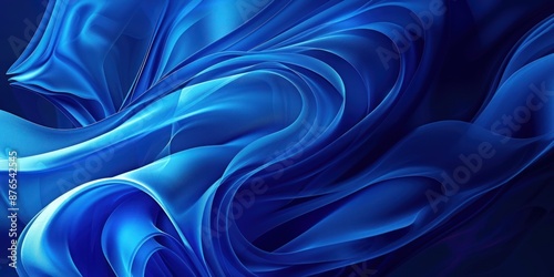 Abstract Blue Swirls and Waves