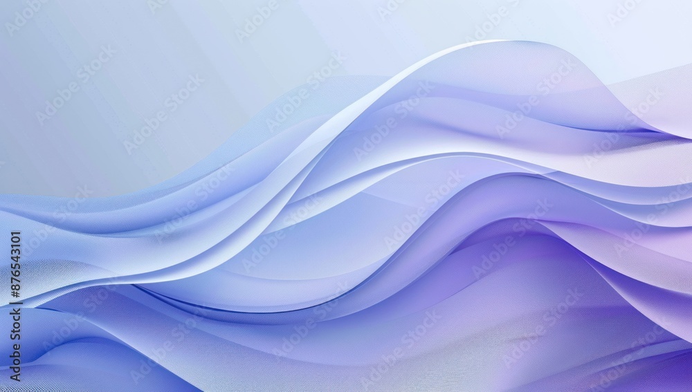 Obraz premium Abstract Wavy Background in Soft Purple and Blue Hues