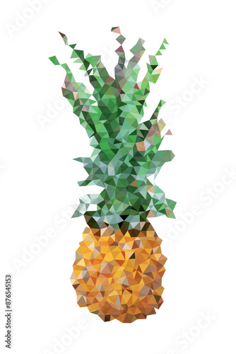 Pineapple from a vector poligons