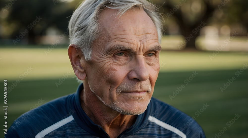 Portrait of a handsome man, 60 years old, with blond hair and healthy skin Portrait of a handsome man, 60 years old, with blond hair and healthy skin