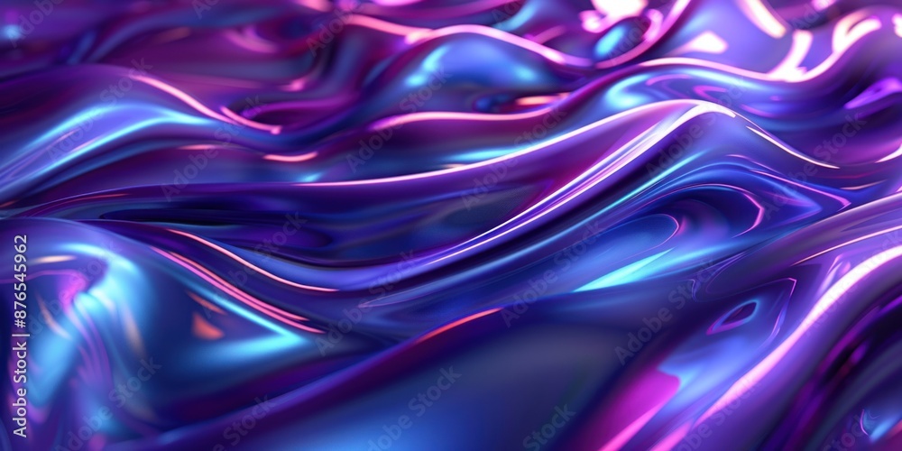 Obraz premium Abstract Purple and Blue Swirling Liquid