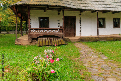 Europe, Romania. Bucharest. Dimitrie Gusti National Village Museum. Outdoor. Open Air museum. House. 2016-10-11