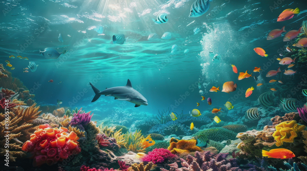 World Sea Day, Illustrate the role of healthy oceans in maintaining global biodiversity and climate stability by contributing to conservation efforts World Sea Day, Illustrate the role of healthy oceans in maintaining global biodiversity and climate stability by contributing to conservation efforts