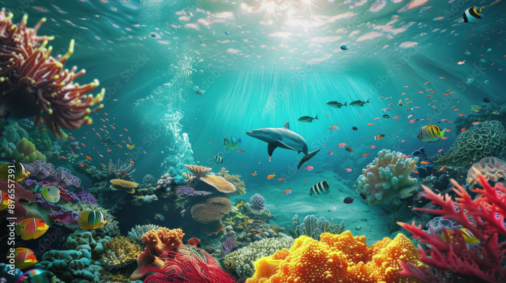 World Sea Day, Illustrate the role of healthy oceans in maintaining global biodiversity and climate stability by contributing to conservation efforts World Sea Day, Illustrate the role of healthy oceans in maintaining global biodiversity and climate stability by contributing to conservation efforts