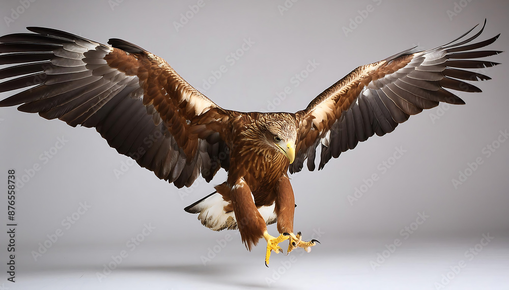 Obraz premium Eagle in Mid-Air Leap