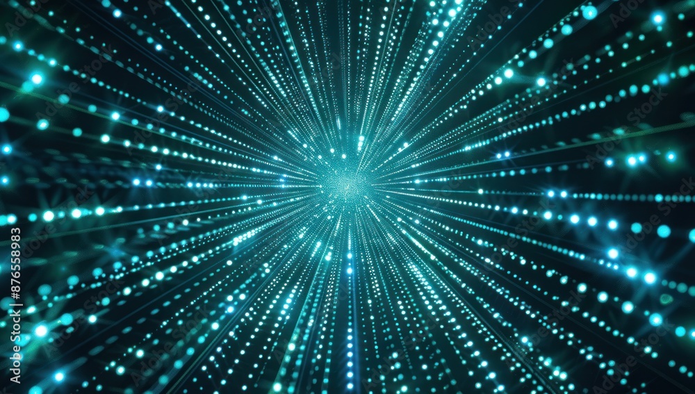 Fototapeta premium Abstract Blue and Black Light Burst