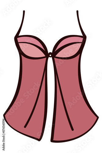 Ladies Negligee or Chemise Lingerie Vector