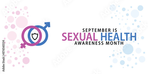 Sexual health awareness month is observed every year in september. September is sexual health awareness month. Vector template for banner, greeting card, poster with background. Vector illustration.
