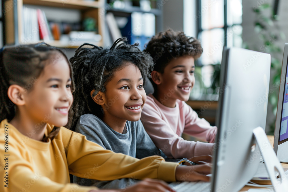 Children learning with a computer in a collaborative and digitally enriched classroom environment Children learning with a computer in a collaborative and digitally enriched classroom environment