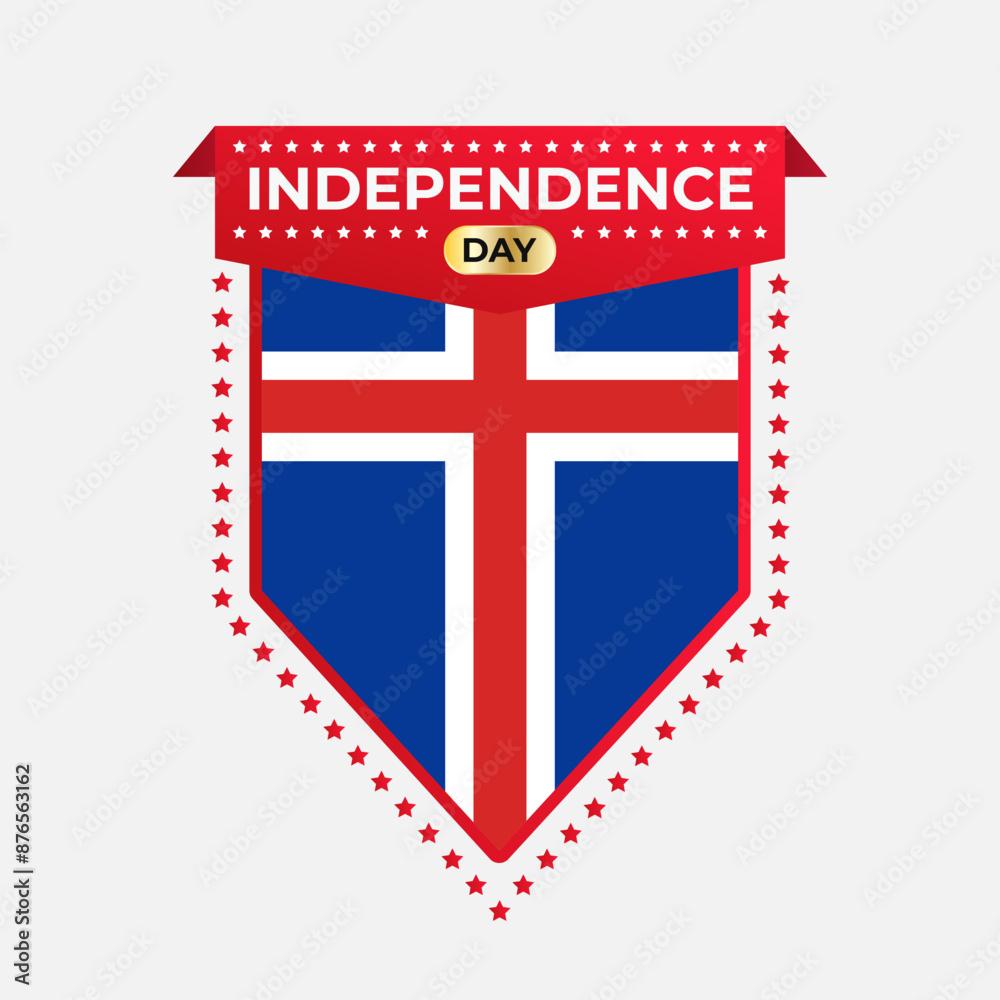 Fototapeta premium Iceland Independence Day Banner Design
