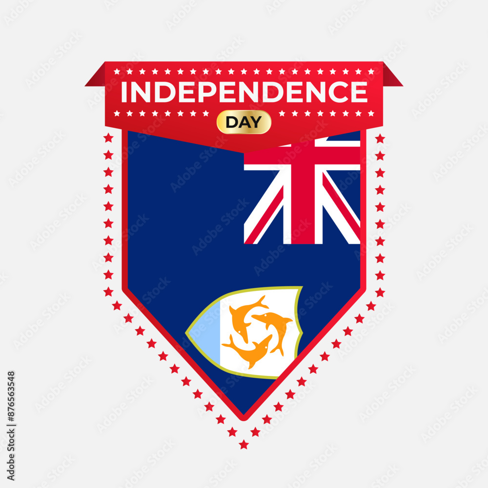 Fototapeta premium Anguilla Independence Day Banner Design
