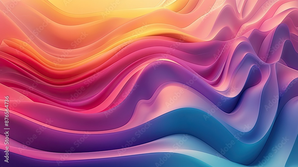 Abstract Wavy Background in Vibrant Colors Abstract Wavy Background in Vibrant Colors