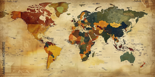 Fototapeta Naklejka Na Ścianę i Meble -  world map