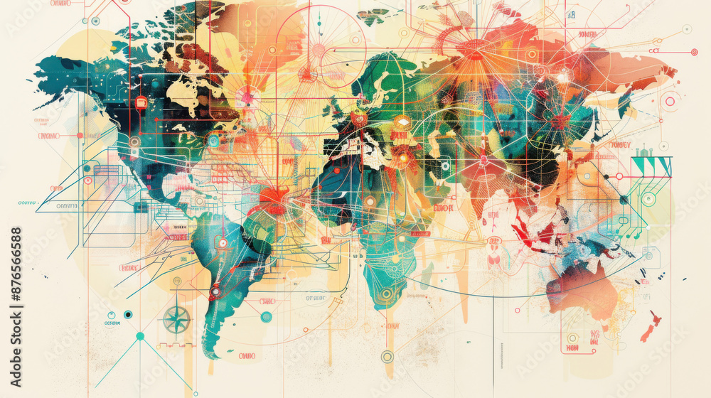 Fototapeta premium world map