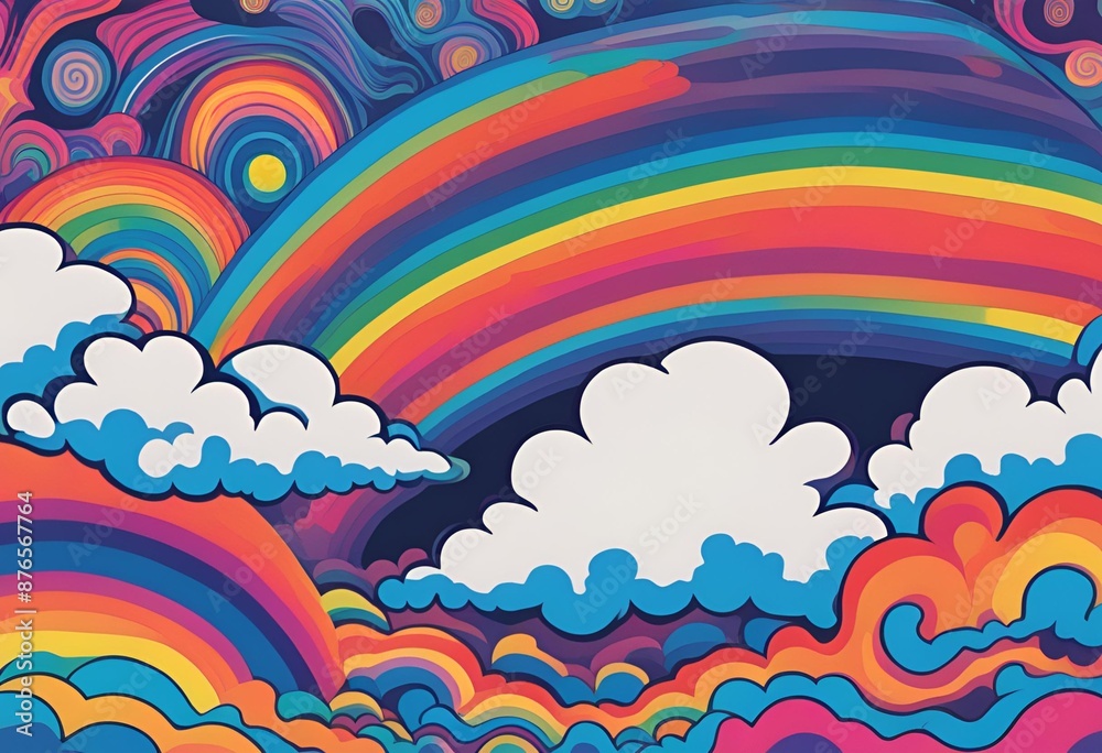rainbow and clouds rainbow and clouds