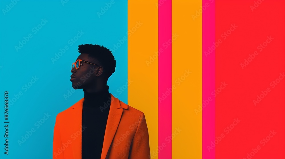 Obraz premium Data science extracting valuable insights from complex data sets, enabling informed decision-making and predictive analytics. Background Illustration, Bright color tones, , Minimalism,