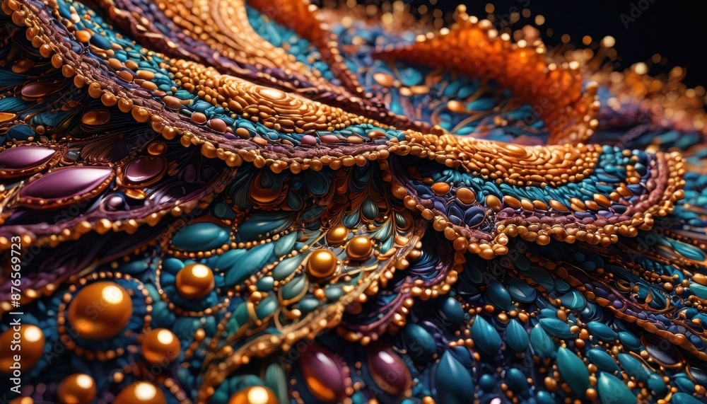 Abstract Pattern with Gold and Blue Accents. Abstract Pattern with Gold and Blue Accents.