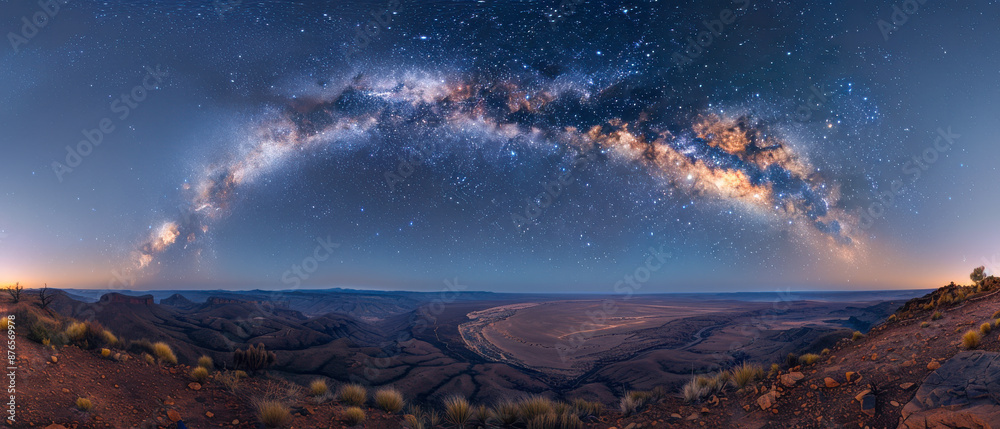 Milky Way Over Majestic Landscape Milky Way Over Majestic Landscape