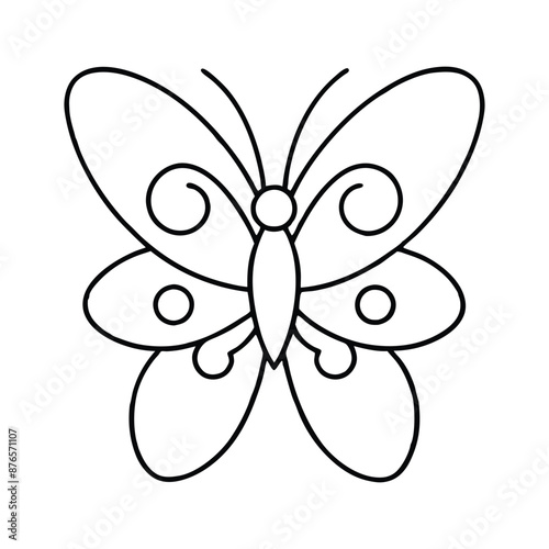 Elegant Butterfly Mandala vector illustration