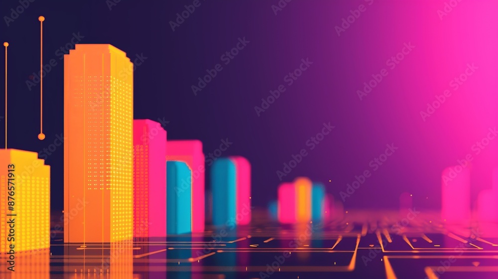 Edge computing solutions for real-time data processing and analysis at the edge of the network, enhancing performance and responsiveness. Background Illustration, Bright color tones, , Minimalism, Edge computing solutions for real-time data processing and analysis at the edge of the network, enhancing performance and responsiveness. Background Illustration, Bright color tones, , Minimalism,