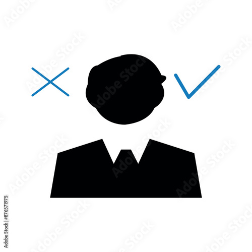 Business decision making vector icon