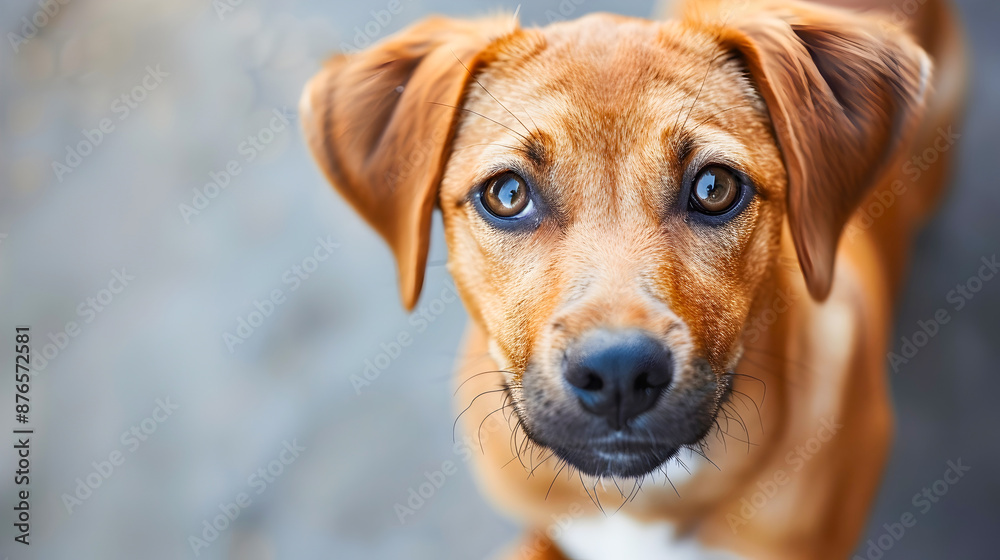 Captivating close up portrait of an adorable mixed breed puppy with a playful and friendly expression showcasing its expressive eyes button nose and soft furry coat Captivating close up portrait of an adorable mixed breed puppy with a playful and friendly expression showcasing its expressive eyes button nose and soft furry coat