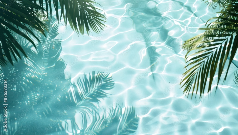 Palm Leaf Shadows on a Tranquil Pool Palm Leaf Shadows on a Tranquil Pool